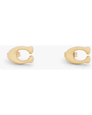 COACH Bubble C Stud Earrings - Natural