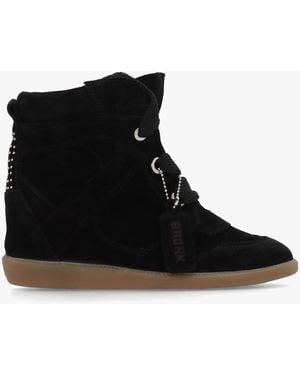 Bronx Jae-Yy Lace Up High Top Wedge Trainers - Black