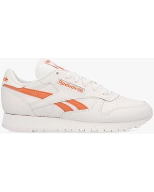Reebok Women's Classic Chalk Terracotta Leather Trainers - White