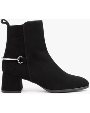 Daniel Evalena Black Suede Block Heel Ankle Boots