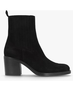 Alpe Adios Western Chelsea Mid-Heel Boots - Black