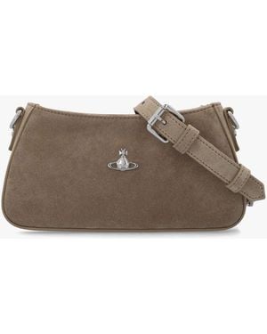 Vivienne Westwood Tasha Stone Suede Shoulder Phone Bag - Multicolour