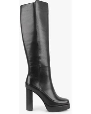 Daniel Sippy Black Leather Platform Knee Boots