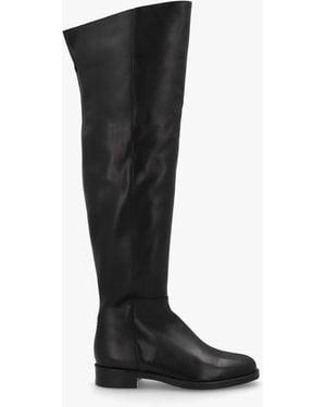 Daniel Giselle Black Leather Over The Knee Boots