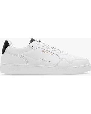 Replay Smash Choice Leather Trainers - White