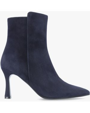 Evaluna Jenny Shaped Heel Ankle Boots - Blue