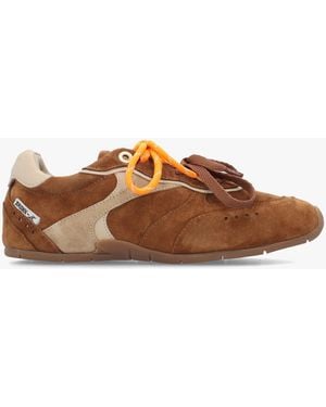 Bronx Myr-Aa Caramel Oakmilk Suede Low Top Trainers - Brown