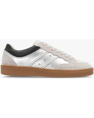 Russell & Bromley Roller Leather Lace Up Trainers - White