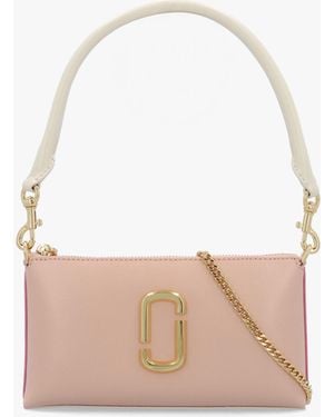 Marc Jacobs The Snapshot Convertible Rose Multi Leather Shoulder Bag - White
