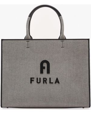 Furla Large Opportunity Denim Tote Bag - Grey