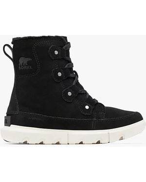 Sorel Explorer Next Joan Black Fawn Suede Ankle Boots