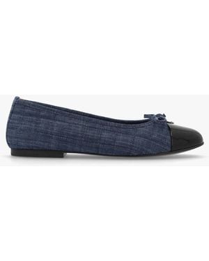 Kennel & Schmenger Joy Navy Quilted Ballet Pumps - Blue