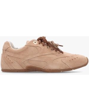 Bronx Myr-Aa Mocha Mousse Suede Low Top Trainers - Brown