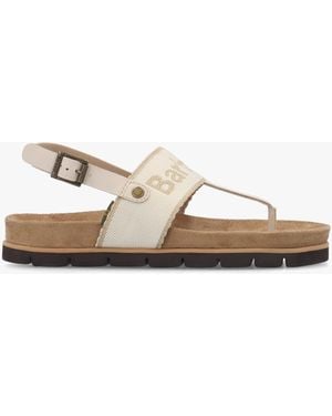Barbour Lumley Toe Post Sandals - White