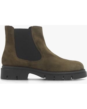 Daniel Leah Khaki Suede Chelsea Boots - Brown