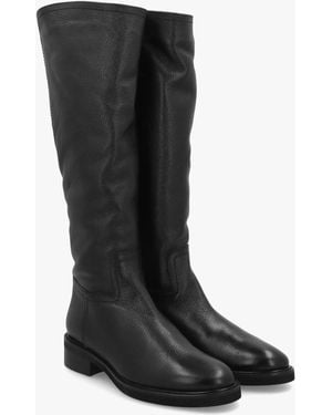 Luca Grossi Flat Knee Boots - Black