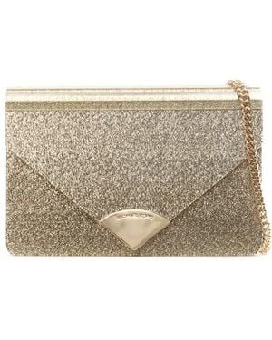 Michael Kors Barbara Gold Metallic Envelope Clutch Bag