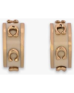 COACH Enamel Pegged C & Hoop Earrings - White