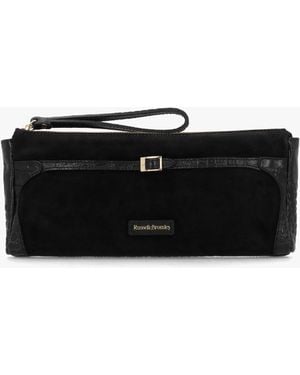 Russell & Bromley Chorlton Moc Croc Clutch Bag - Black