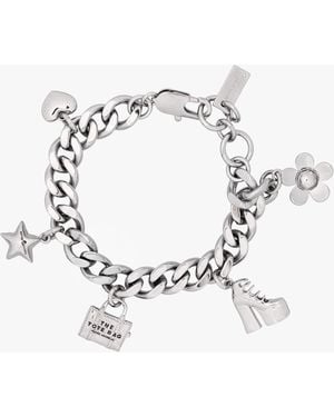 Marc Jacobs The Mini Icon Light Antique Charm Bracelet , Metalic - White