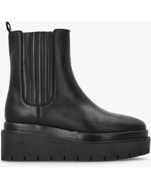 Alpe Alpie Black Leather Crepe Sole Chelsea Boots