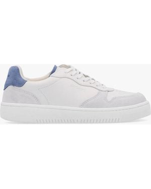 Barbour Celeste Chambray Leather Sneakers - White
