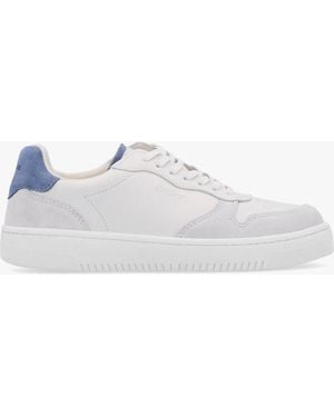 Barbour Celeste Chambray Leather Trainers - White