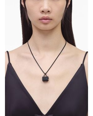 Marc Jacobs The Pave Tote Bag Crystal Necklace - Black