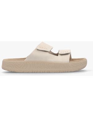 Veja Etna Pierre Almond Suede Sandals - White