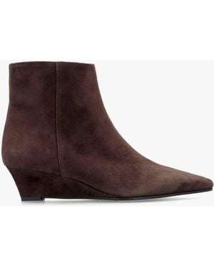 Daniel Saori Low Wedge Ankle Boots - Brown
