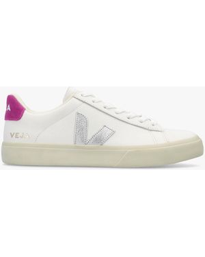 Veja Campo Leather Ultraviolet Trainers - White