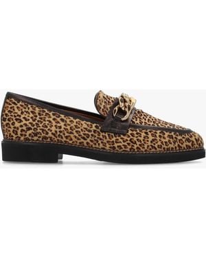 Daniel Leopard Pony Hair Loafers - White