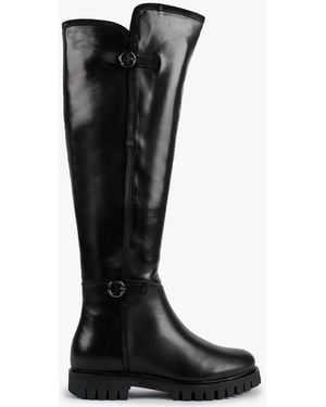 Daniel Sictor Double Buckle Over The Knee Boots - Black