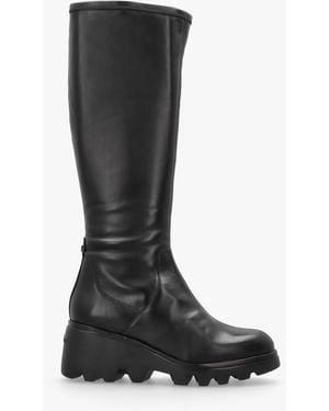 Wonders G-7031 Wedge Knee Boots - Black