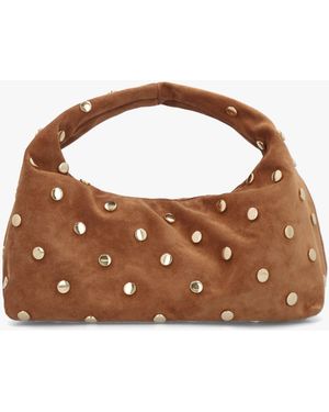 Daniel Maci Studded Shoulder Bag - Brown