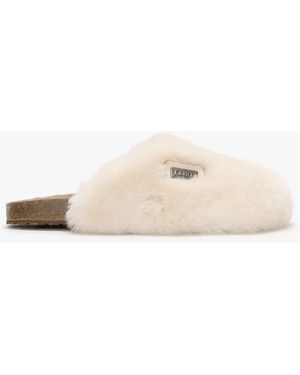Australia Luxe Dreamer Cream Shearling Mule Slippers - Natural