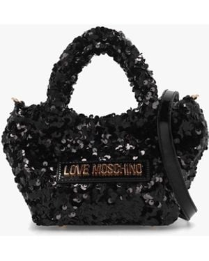 Love Moschino Sequin Nero Top Handle Bag - Black
