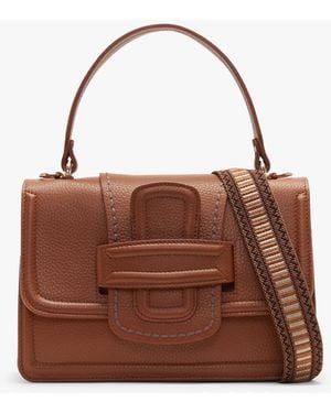 VISONA Linda California Caramello Leather Shoulder Bag - Brown
