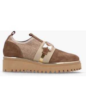 Luca Grossi Taupe Suede Adorned Trouser Shoes - Brown