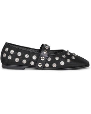 Stella McCartney Ballerine Ryder Con Borchie Nere - Nero