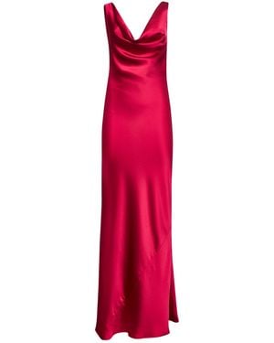 Blanca Vita Cherry Satin Avilea Long Dress - Red