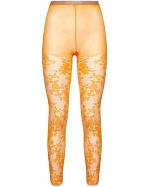 Valentino Lycra Lace Tights - Orange