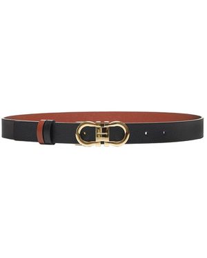 Ferragamo Reversible Gancini Belt - White
