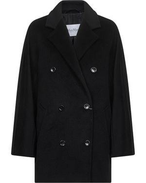 Max Mara 101801 Short Icon Coat Rebus Coat - Black