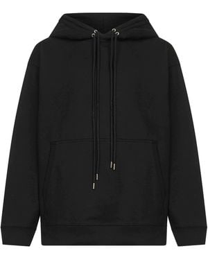 Dries Van Noten Felpa Ampia Con Cappuccio - Nero