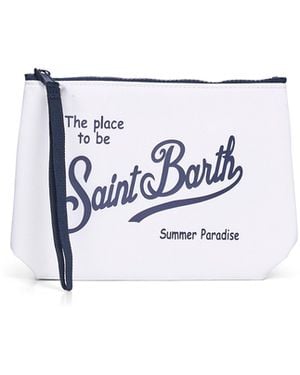 MC2 Saint Barth Aline Printed Clutch Bag - White