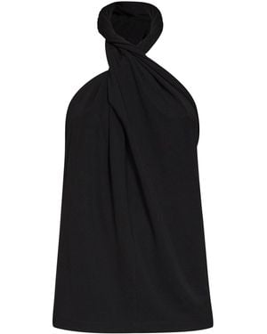 TOTEME Halter Top Twisted Jersey - Black