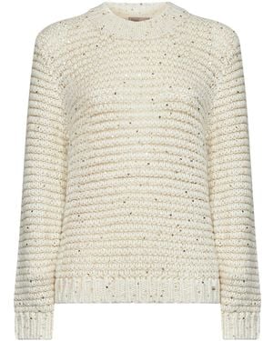 Herno Resort Alpaca-Blend And Lurex Resort Jumper - White