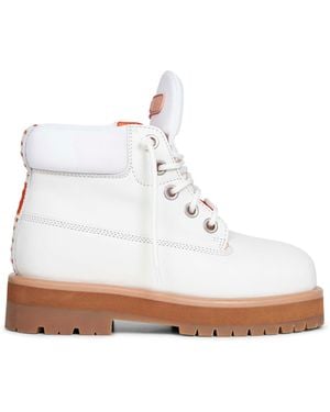 PDF Off Leather Strada Ankle Boots<Br - White