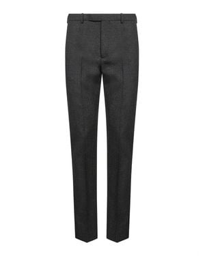Gucci And Wool Mouliné Trousers - Grey